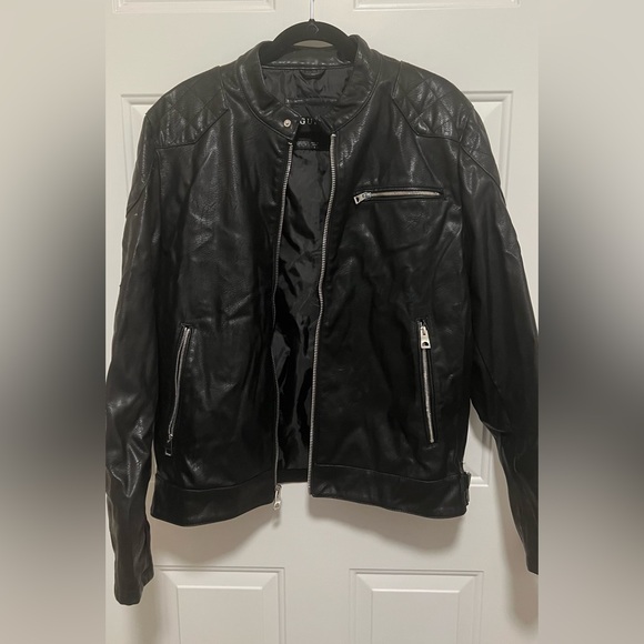 Guess Black Faux Leather Moto Jacket - Picture 2 of 8